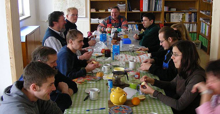 Die Frühstücksrunde in der rosseta