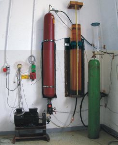 Testaufbau für den Druckgasspeicher