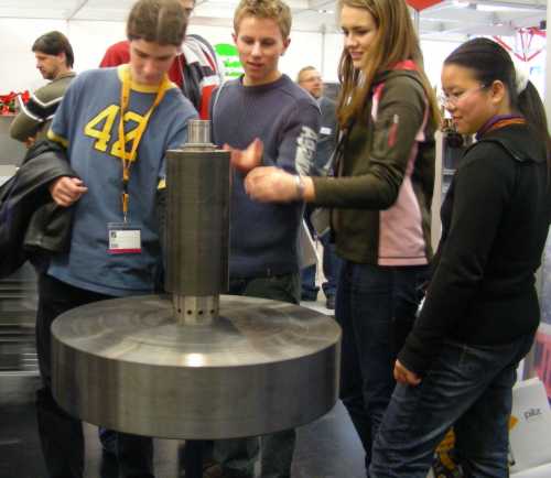 Der Schwungradrotor auf der Messe in Nürnberg