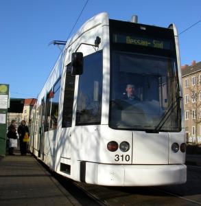 Dessauer Straßenbahn Haltestelle Hauptpost